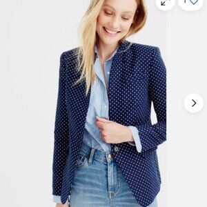 J CREW Polka-Dot Schoolboy Blazer Size 6